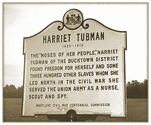 Harriet Tubman birthplace marker
